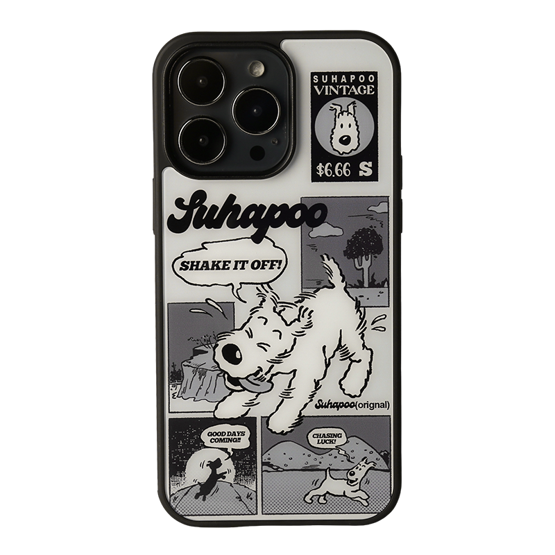 suhapoo壳内策展 甩掉烦恼丁丁狗磁吸附手机壳iPhone16promax苹果14原创13ins风12pro15plus全包美式复古