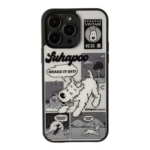 suhapoo壳内策展 甩掉烦恼丁丁狗磁吸附手机壳iPhone17promax苹果16原创13ins风14pro15plus全包美式复古