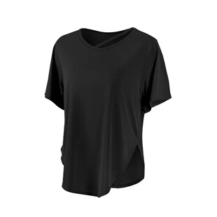 运动上衣女跑步健身速干短袖宽松显瘦瑜伽罩衫T恤夏季薄款半袖