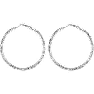 999纯银针满钻大圈圈耳环女精致气质高级感耳圈耳扣小众设计耳饰