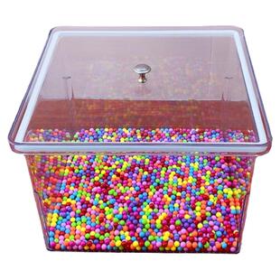 超市散装糖果食品展示盒瓜子花生干果带盖密封透明亚克力陈列加厚