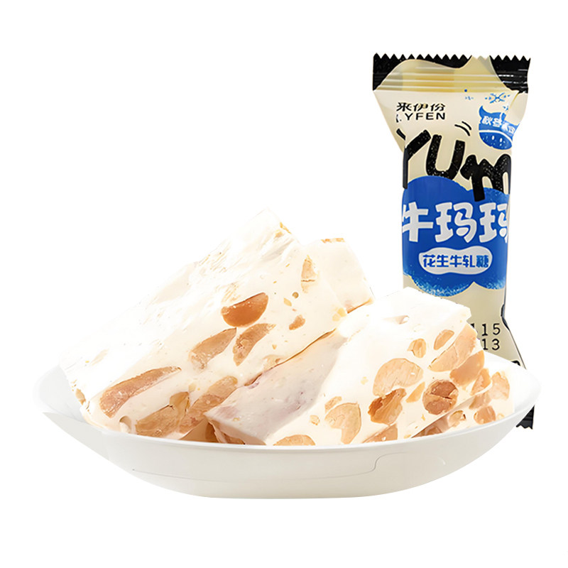 来伊份花生牛轧糖500g手工喜糖果散称小包装办公室休闲零食来一份