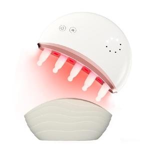 科爱元素玉石小月梳红光生发头皮经络按摩防脱五爪指梳头部按摩器