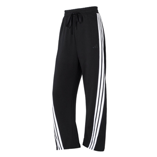 Adidas阿迪达斯26年新款女裤宽松撞色直筒裤舒适休闲裤运动长裤