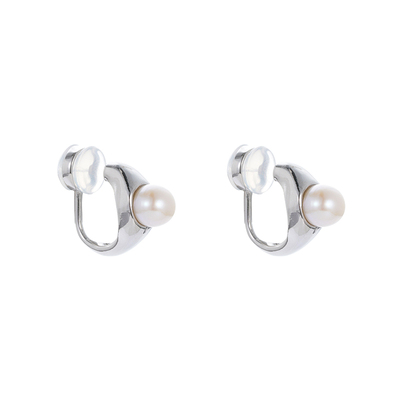 天然珍珠耳圈耳饰精致百搭简约