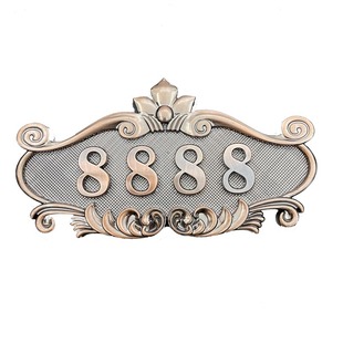 仿金属家用门牌号定制 古铜色酒店宾馆包厢房间号小区大厦门牌号定制 创意个性复古号牌 欧式简约宿舍房号牌