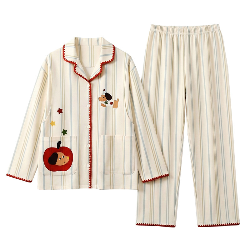 带头巾带胸垫纯棉春秋吸汗月子服