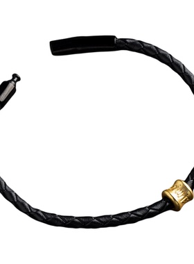 皮绳手链DIY可穿3D硬金替换手绳