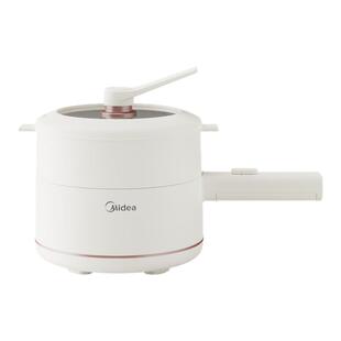 美的家用小型电煮锅学生宿舍多功能电热锅蒸煮炒涮一体不粘易清洗