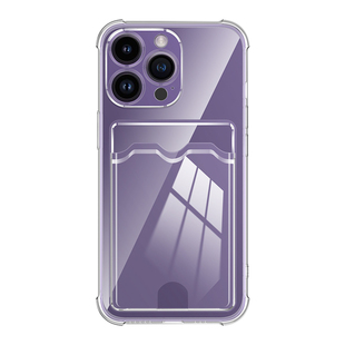适用苹果17promax手机壳透明卡套一体iphone16新款Air卡包15/14可放13门禁卡12防摔11带8/7plus超薄xs插卡槽r