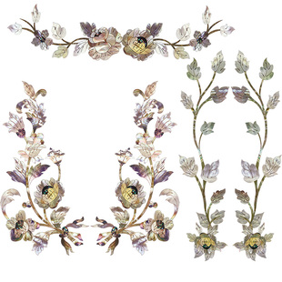 Tj-54.1欧式奢华贝雕水移画家具橱柜餐桌茶几鞋柜漆器翻新装饰贴