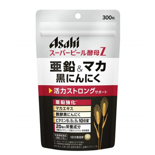 日本代购Asahi朝日亚铅玛咖发酵黑蒜300片锌+多种维生素+啤酒酵母