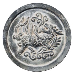 仿古瓦当摆件吉祥瑞兽动物四方神四神兽青龙朱雀白虎古典拓片素材