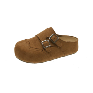 复古防滑厚底内增高半拖勃肯鞋女外穿2026新款春季软底包头拖鞋子