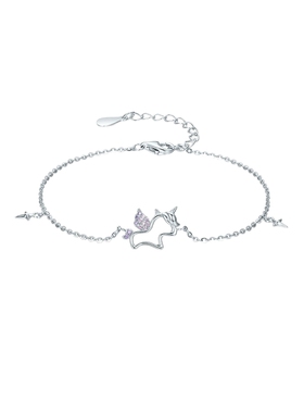 周六福星光独角兽手链女S925银手饰高级感小众百搭圣诞礼物送女友