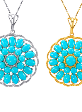 高瓷蓝松系列坛城松石项链醍醐