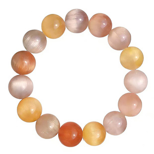 天然彩兔毛手链粉兔毛发晶手串白发晶红发晶猫眼石绿发晶银发水晶