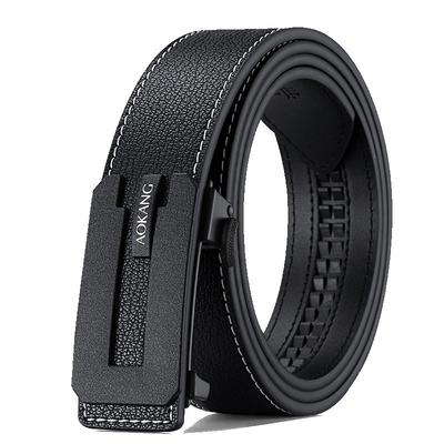 奥康皮带男款无牙内穿