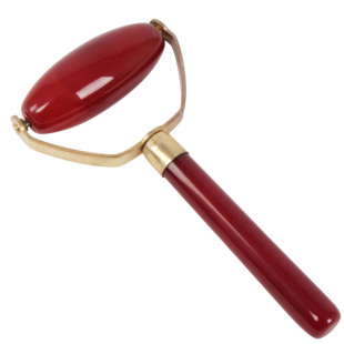 脸部按摩器女手动玉石玛瑙滚轮式瘦脸美容仪玉滚轮棒推脸神器滚珠