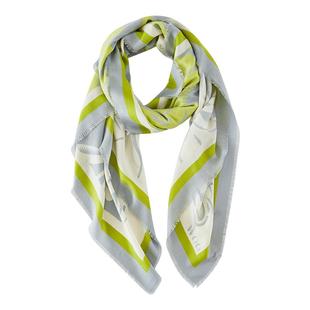 嫵WOO 【剪画】丝羊绒围巾披肩头巾双面印花方巾护颈春秋薄款