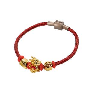 敦煌研究院敦煌兴龙手绳 本命年红色手绳编织绳情侣手链女转运