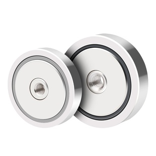 平螺纹锅磁强磁固定器内螺纹锅磁铁吸盘直孔防撞磁钢内丝磁性底座