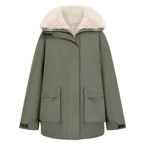 恋人赵露思阮妤同款羊羔毛派克服女冬季今年流行爆款冲锋衣外套潮