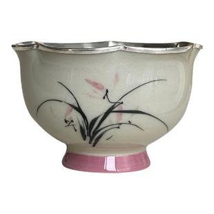 纯银时代 雅趣瓷包银杯礼盒品茗杯足银999茶盏手绘主人杯单杯60ml