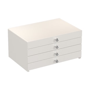 收纳首饰盒黄金存放盒饰品耳环项链珠宝抽屉式储物盒子多层置物架