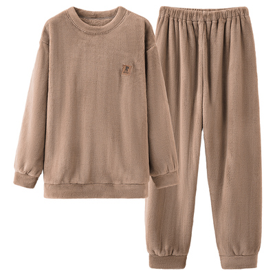 珊瑚绒冬季保暖男士睡衣