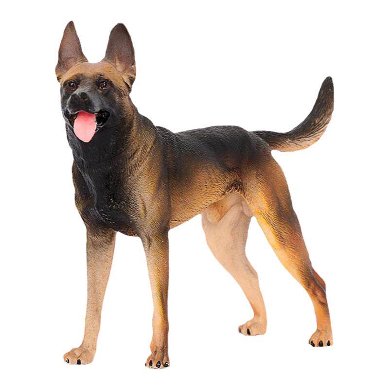 儿童玩具仿真动物模型实心德国牧羊犬马犬宠物狗狗小摆件手办认知
