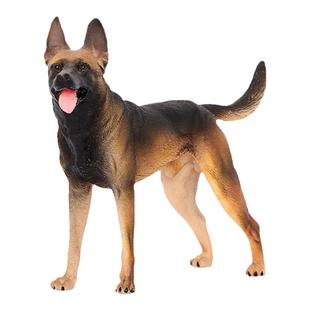 儿童玩具仿真动物模型实心德国牧羊犬马犬宠物狗狗小摆件手办认知