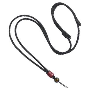 朱砂生肖吊坠挂绳手工编织平安扣玉坠佛玉佩黄金挂件项链绳子男女