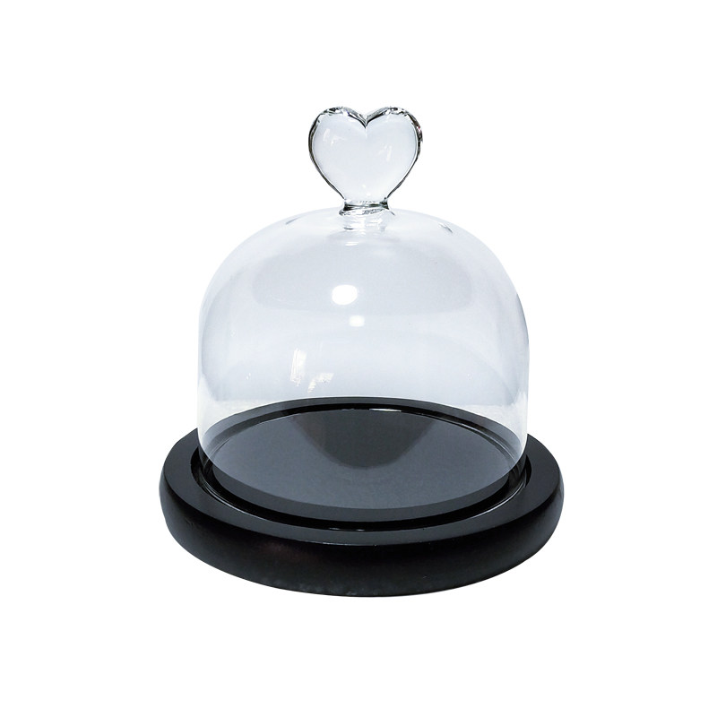 北欧爱心玻璃罩摆饰创意复古工艺品永生花摆件家居装饰品包邮礼品