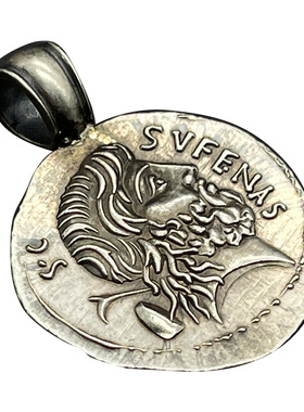 魔羯座古币吊坠希腊神话银币项链