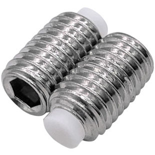 304不锈钢塑料头止动紧定POM尼龙柱端顶丝胶头柱塞缓冲机米M2-M10