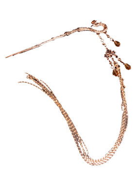 原创琉璃长流苏凤求凰百搭簪子