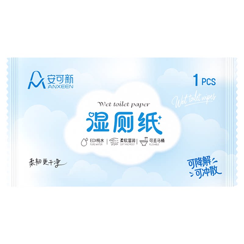 安可新湿厕纸100片独立包装