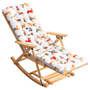 躺椅垫子摇椅藤椅坐垫通用办公折叠椅靠椅午睡椅垫秋冬季加长加厚