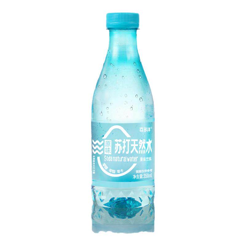 苏打天然水0糖0脂0卡350ml*12/24瓶装清爽健康运动补水饮品