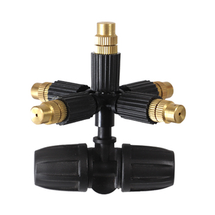 长杆地插多头雾化折射喷头三通喷雾花园草坪大棚菜地智能浇灌配件