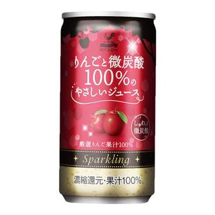 神户居留地清爽苹果汁汽水185ml*6罐 日本原装进口果汁碳酸饮料