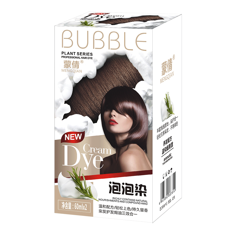 泡泡沫染发剂膏2026流行色自己在家染头发女纯一洗黑茶色植物正品