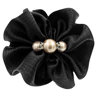 新款发夹女后脑勺盘发丸子头抓夹简约高级感黑色高马尾珍珠头饰女