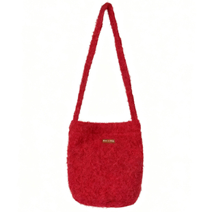 秋冬毛绒绒包包女毛茸茸水桶包 ins风可爱休闲百搭学生单肩斜挎包