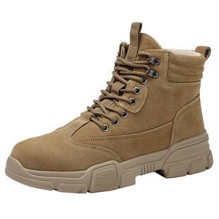 雷安盾劳保鞋男士真皮高帮钢头防砸防刺穿电焊工冬季工地工作棉鞋