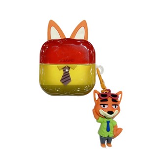 趣味卡通兔子Freeclip2保护套半透适用于华为freeclip耳机保护壳6i情侣airpodspro3代软壳7i朱迪尼克领结se3