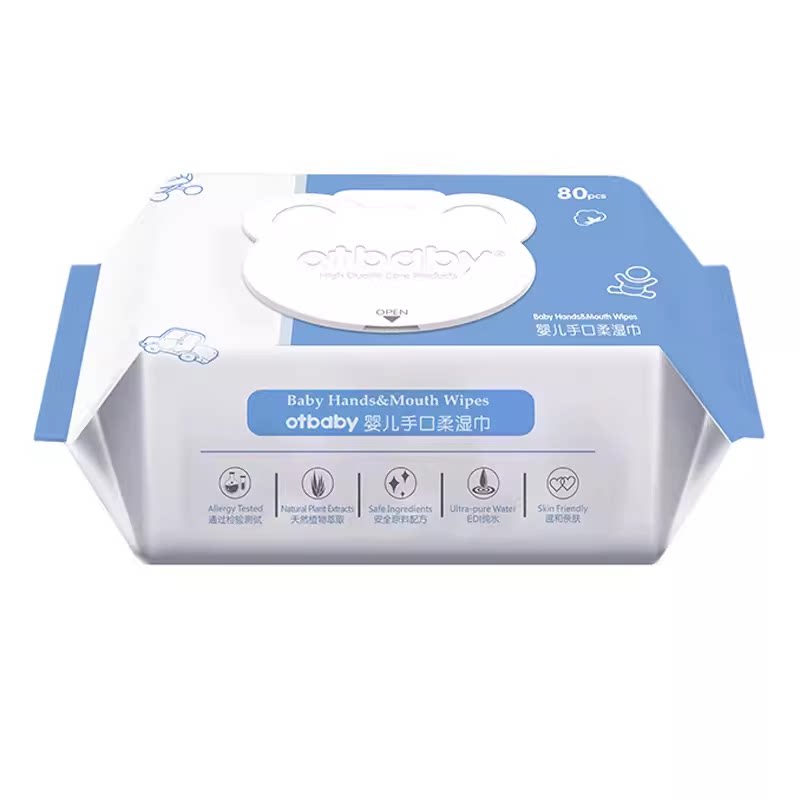 OTBABY80片手口湿纸巾宝宝湿巾