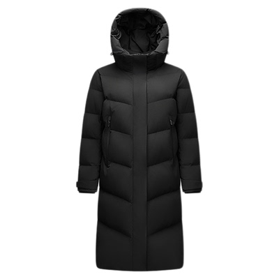 森马长款羽绒服女四防面料外套