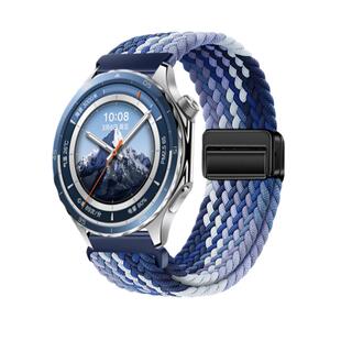 适用于oppowatchx/x2表带磁吸扣X2Mini尼龙编织腕带OPPO Watch S新款一加智能运动2R男女款舒适透气替换带